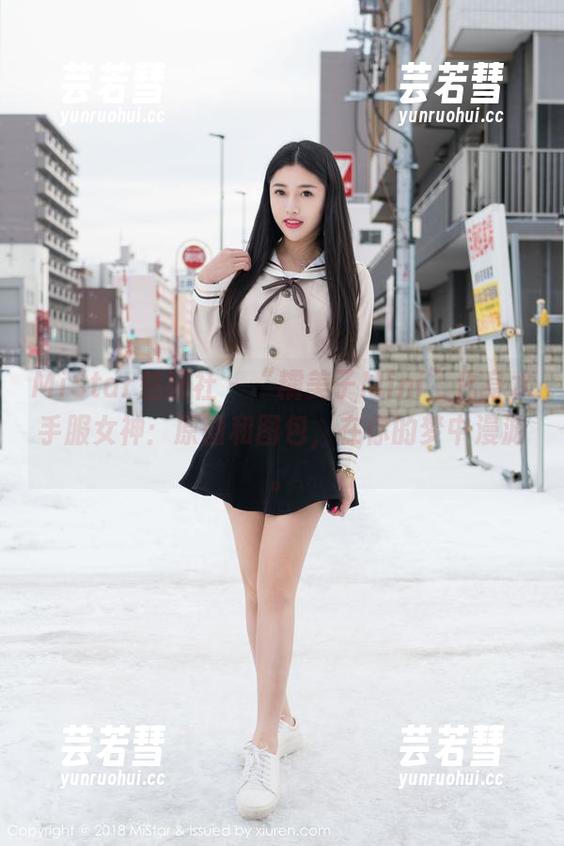 MiStar魅妍社 - “糯美子Mini”化身水手服女神：原图和图包，在你的梦中漫游。